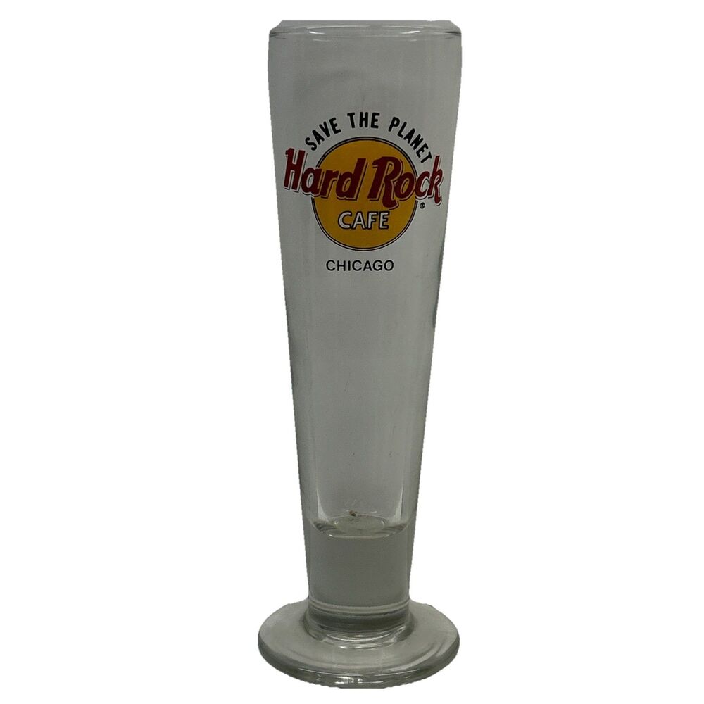 HARD‎ ROCK CAFE Chicago SAVE THE PLANET PILSNER TALL BEER GLASS
